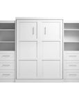 Modubox Pur 115" Queen Size Murphy Wall Bed with 2 Storage Units, image 6