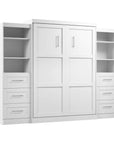 Modubox Pur 115" Queen Size Murphy Wall Bed with 2 Storage Units, image 7