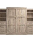 Modubox Pur 115" Queen Size Murphy Wall Bed with 2 Storage Units, image 22