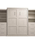 Modubox Pur 115" Queen Size Murphy Wall Bed with 2 Storage Units, image 46