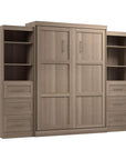 Modubox Pur 115" Queen Size Murphy Wall Bed with 2 Storage Units, image 61