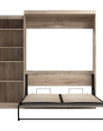 Modubox Pur 90" Queen Size Murphy Wall Bed with Storage Unit, image 23