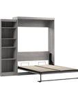 Modubox Pur 90" Queen Size Murphy Wall Bed with Storage Unit, image 37