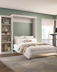Modubox Pur 90" Queen Size Murphy Wall Bed with Storage Unit, image 47