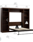 Modubox Pur Full Murphy Bed with 2 Storage Units (109W), image 15
