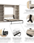 Modubox Pur Full Murphy Bed with 2 Storage Units (109W), image 61