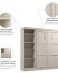 Modubox Pur Full Murphy Full Bed with Storage Unit (84W), image 62