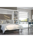 Modubox Pur Full Murphy Wall Bed, a Storage Unit and a Sofa (84“) in White, image 2