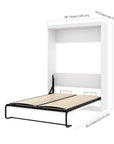 Modubox Pur Full Murphy Wall Bed, a Storage Unit and a Sofa (84“) in White, image 7