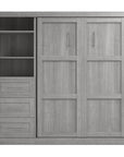 Modubox Pur Full Murphy Wall Bed and 1 Storage Unit with Drawers (84”), image 45
