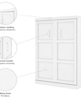 Modubox Pur Full Murphy Wall Bed and a Sofa in White, image 5