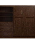 Modubox Pur Full Murphy Wall Bed and Storage Unit with Drawers (95W), image 14