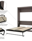 Modubox Pur Full Size Murphy Wall Bed, image 6