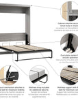 Modubox Pur Full Size Murphy Wall Bed, image 14