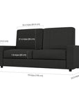 Modubox Pur Queen Murphy Wall Bed, 2 Storage Units and a Sofa (115“) in White, image 12