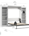 Modubox Pur Queen Murphy Wall Bed and 2 Storage Units (115W), image 17