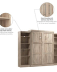 Modubox Pur Queen Murphy Wall Bed and 2 Storage Units (115W), image 34
