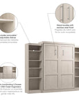 Modubox Pur Queen Murphy Wall Bed and 2 Storage Units (115W), image 60