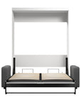 Modubox Pur Queen Murphy Wall Bed and a Sofa in White, image 4