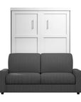 Modubox Pur Queen Murphy Wall Bed and a Sofa in White, image 6