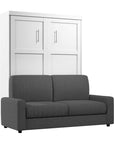 Modubox Pur Queen Murphy Wall Bed and a Sofa in White, image 5