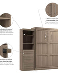 Modubox Pur Queen Murphy Wall Bed and Storage Unit with Drawers (90W), image 75