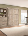 Modubox Pur 101" Queen Size Murphy Wall Bed with Storage Unit, image 21