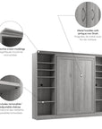 Modubox Versatile Full Murphy Wall Bed and 2 Storage Units, image 16