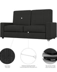 Modubox Nebula Full Murphy Bed and a Sofa White, image 7