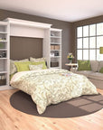 Modubox Versatile Queen Murphy Bed and 2 Storage Units (115”) White, image 1