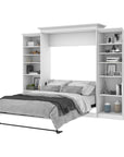 Modubox Versatile Queen Murphy Bed and 2 Storage Units (115”) White, image 5