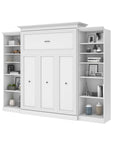 Modubox Versatile Queen Murphy Bed and 2 Storage Units (115”) White, image 6
