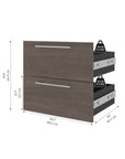 Modubox Orion 2 Drawer Set For Orion 20"W Narrow Shelving Unit, image 12