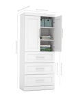Modubox Pur 36W Wardrobe with 3 Drawers, image 3