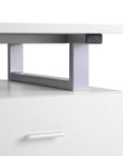 Aosom Industrial Style Office Computer Desk with Reversible 3 Drawer Filing Cabinet, image 15