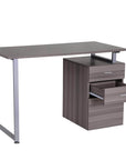 Aosom Industrial Style Office Computer Desk with Reversible 3 Drawer Filing Cabinet, image 7