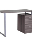 Aosom Industrial Style Office Computer Desk with Reversible 3 Drawer Filing Cabinet, image 2