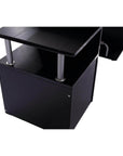 Aosom 59.8 Inch Computer Laptop Desk with Drawer Shelf in Black, image 10