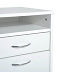 Aosom 24 Inch Rolling Mobile File Cabinet with Drawer and Shelf in White, image 7