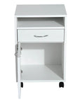 Aosom 24 Inch Rolling Mobile File Cabinet with Drawer and Shelf in White, image 6