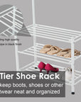 Aosom Entryway Heavy Duty Metal Coat and Shoe Rack Hall Tree, image 4