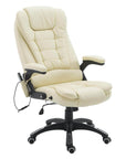 Aosom High Back Heated Massage Swivel Executive Office Chair in Faux Leather, image 24