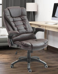 Aosom High Back Heated Massage Swivel Executive Office Chair in Faux Leather, image 14