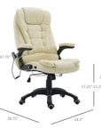 Aosom High Back Heated Massage Swivel Executive Office Chair in Faux Leather, image 25
