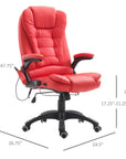 Aosom High Back Heated Massage Swivel Executive Office Chair in Faux Leather, image 32