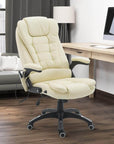 Aosom High Back Heated Massage Swivel Executive Office Chair in Faux Leather, image 23