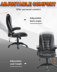 Aosom High Back Heated Massage Swivel Executive Office Chair in Faux Leather, image 6