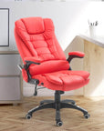 Aosom High Back Heated Massage Swivel Executive Office Chair in Faux Leather, image 31