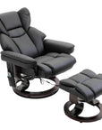 Aosom 10 Vibration Point Massage Reclining Chair and Ottoman in Faux Leather, image 11