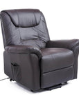 Aosom Brown Faux Leather Power Lift Reclining Chair with Remote Control, image 3
